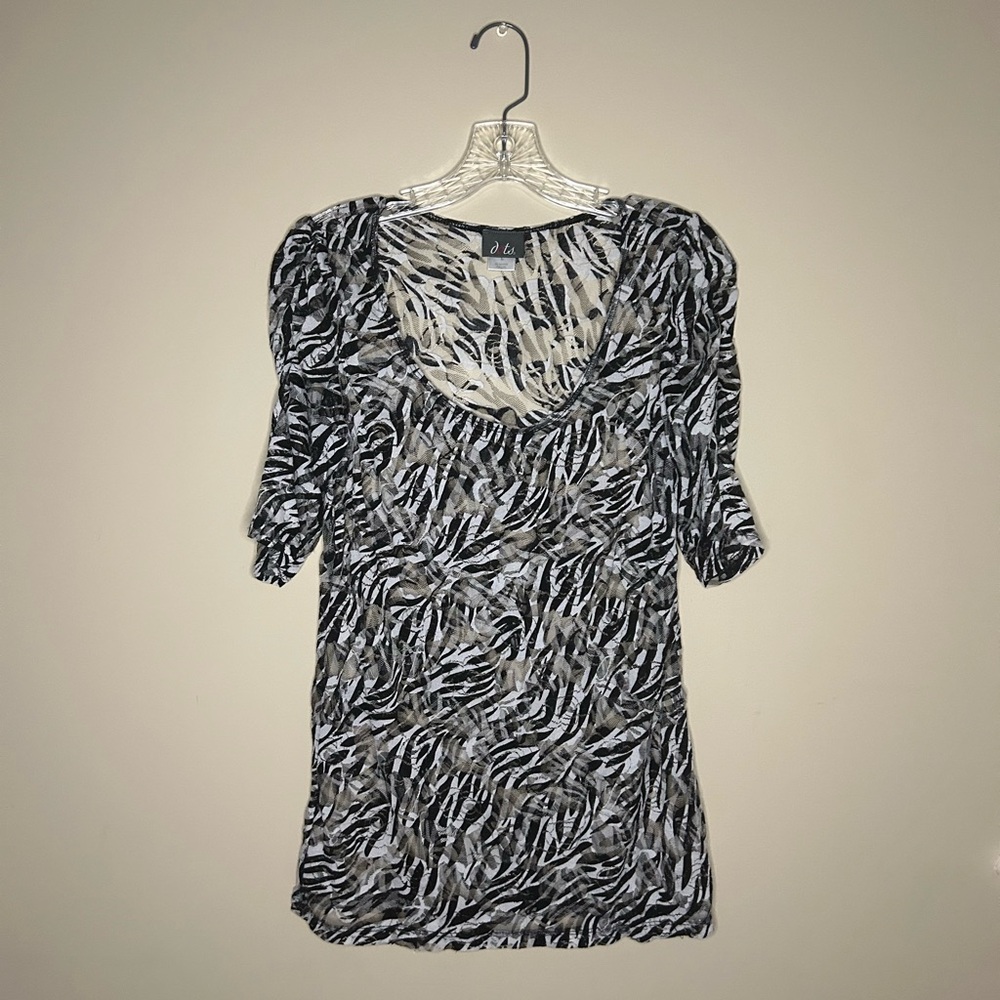 Dots Mesh Zebra Y2K Top